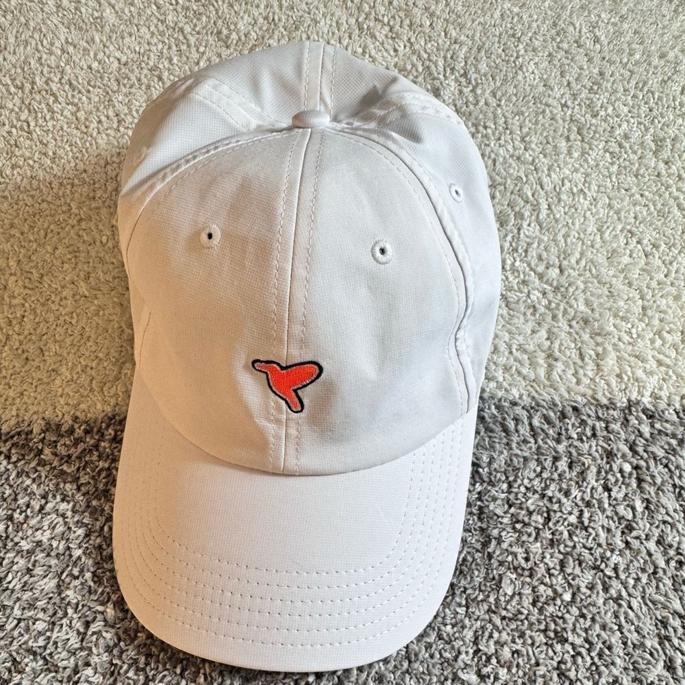 Birddogs Performance Hat Cap Adults Strapback Adjustable White Lightweight Logo